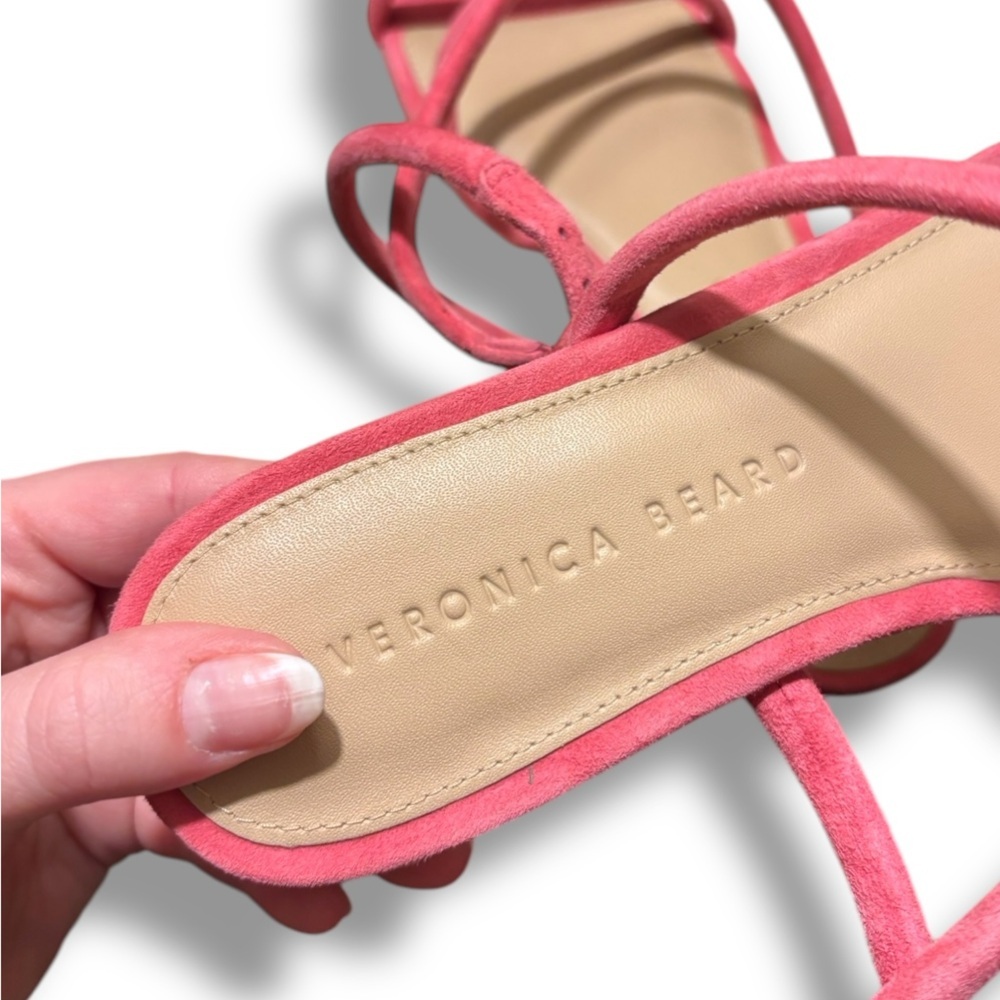 Veronica Beard Pink Suede Strappy Sandal - Picture 9 of 9